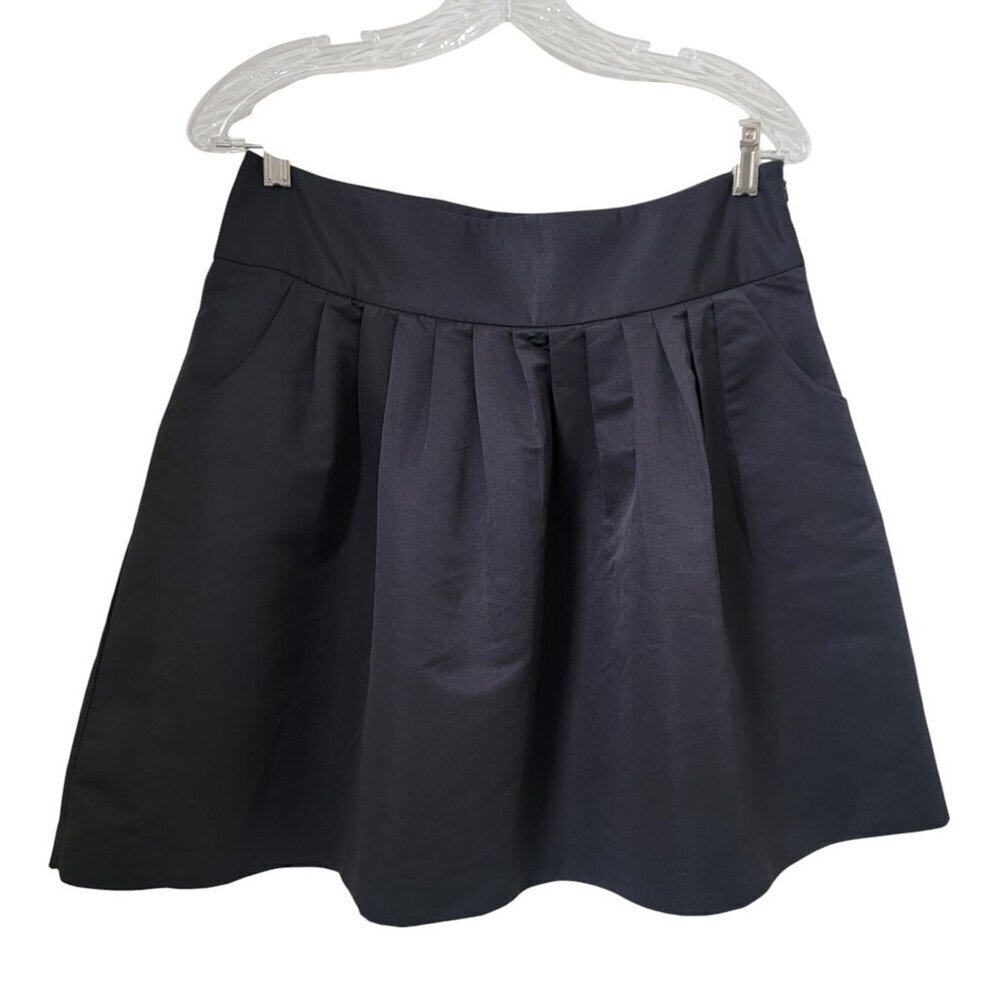Jacob Size 7/8 Black Pleated Full A-Line Skirt, Excellent Used Condition